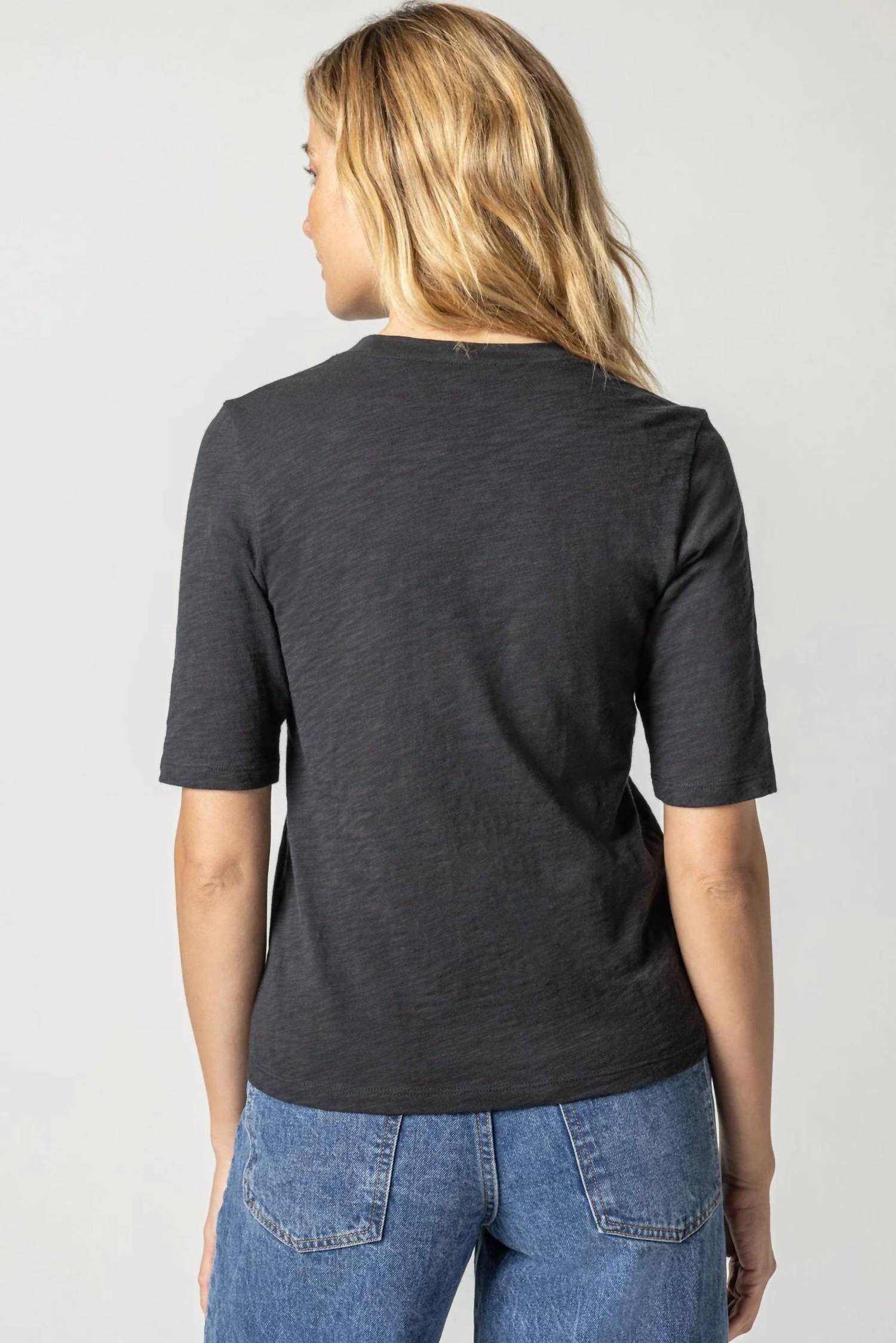 Lilla P - Elbow Sleeve Crewneck Shirt