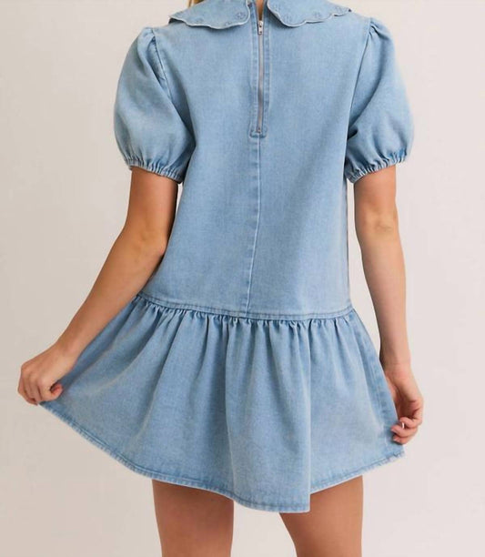 Le Lis - Puff Sleeve Collared Dress