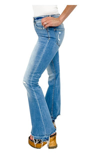 Flying Monkey - Distressed Flare Jeans