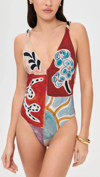 Alemais - Michelle V-neck One Piece Swimsuit