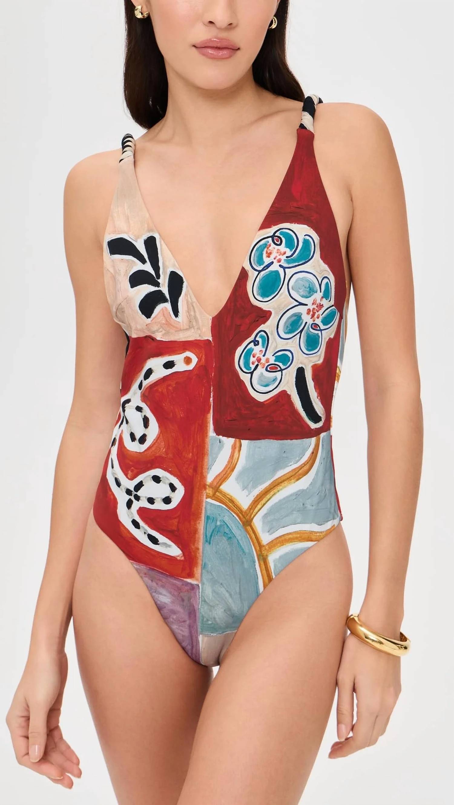 Alemais - Michelle V-neck One Piece Swimsuit