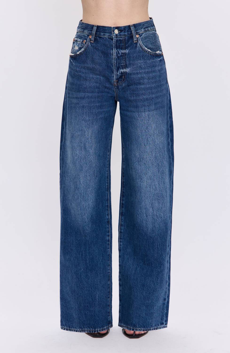 Pistola - Tate High Rise Bowed Wide Leg Jean
