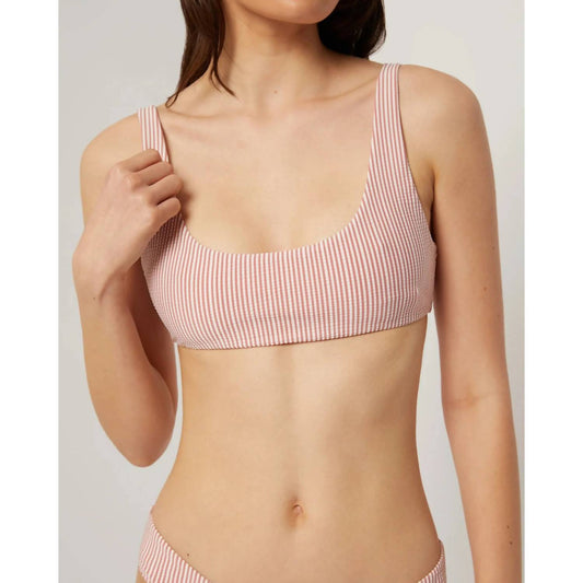 Onia - Scoop Striped Bikini Top