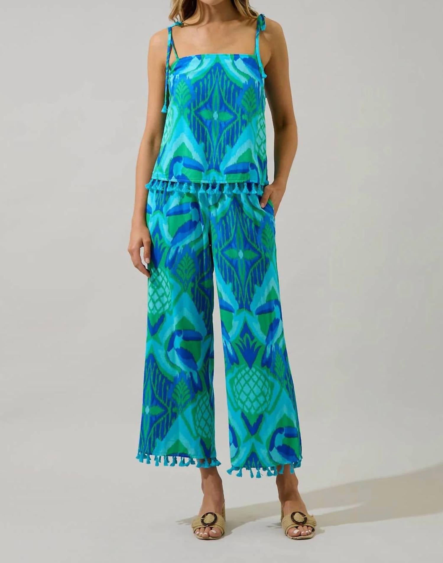 Sugarlips - Blissy Tropical Hanie Flare Pants