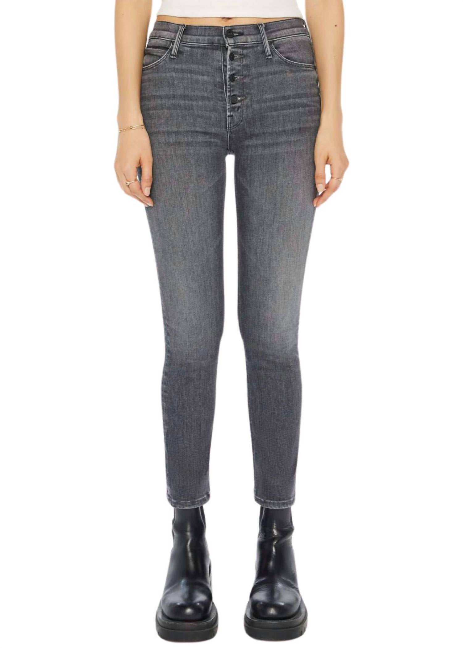 Mother - Pixie Mid Rise Dazzler Ankle Jean