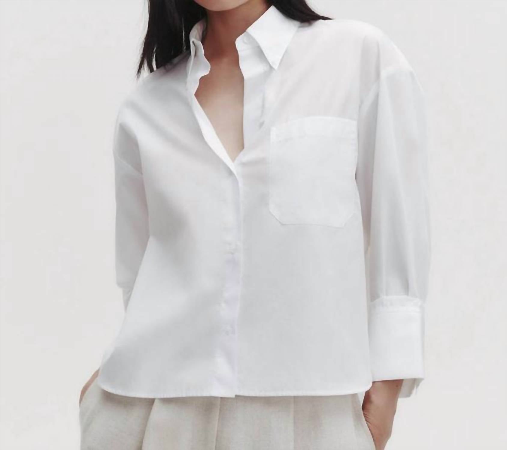 TWP J.d. Shirt in white peach - women's shirt