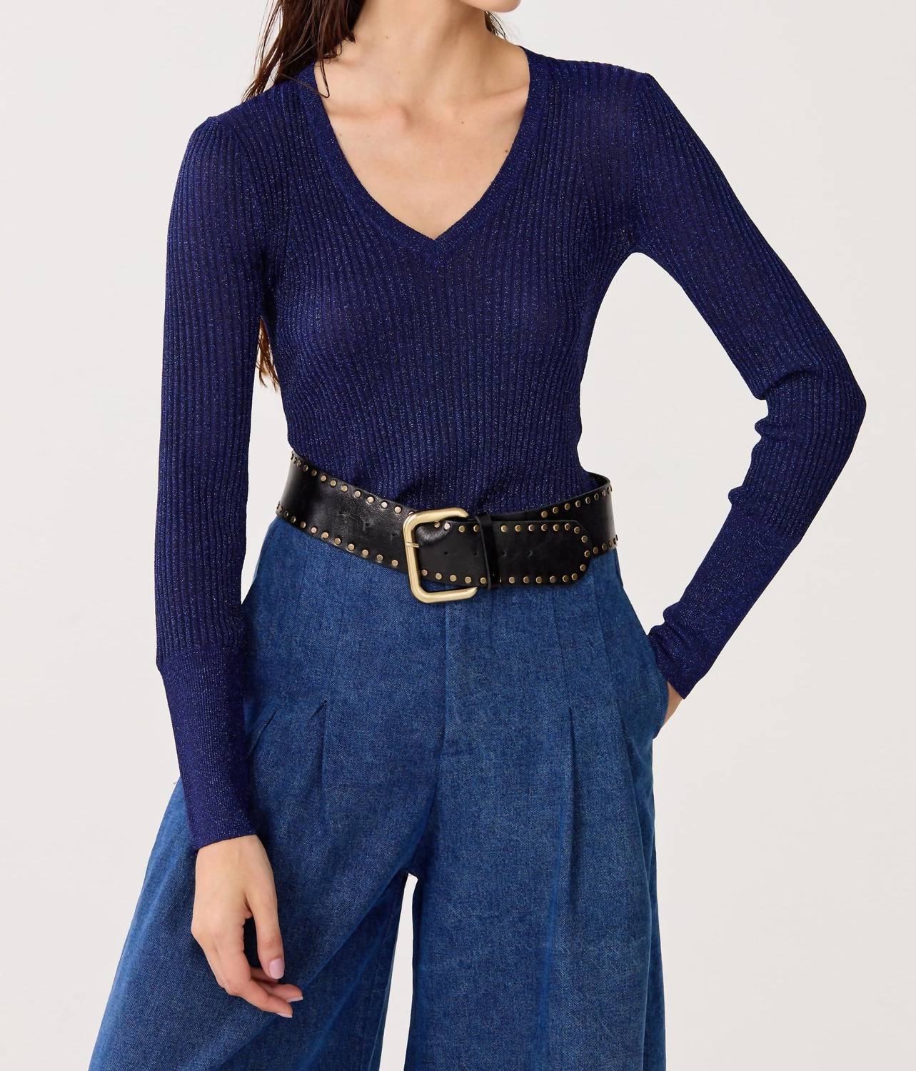 Lanhtropy - St. Moritz Lurex Knitted Top