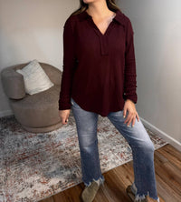 Bluivy - Archer Brushed Waffle Henley Top