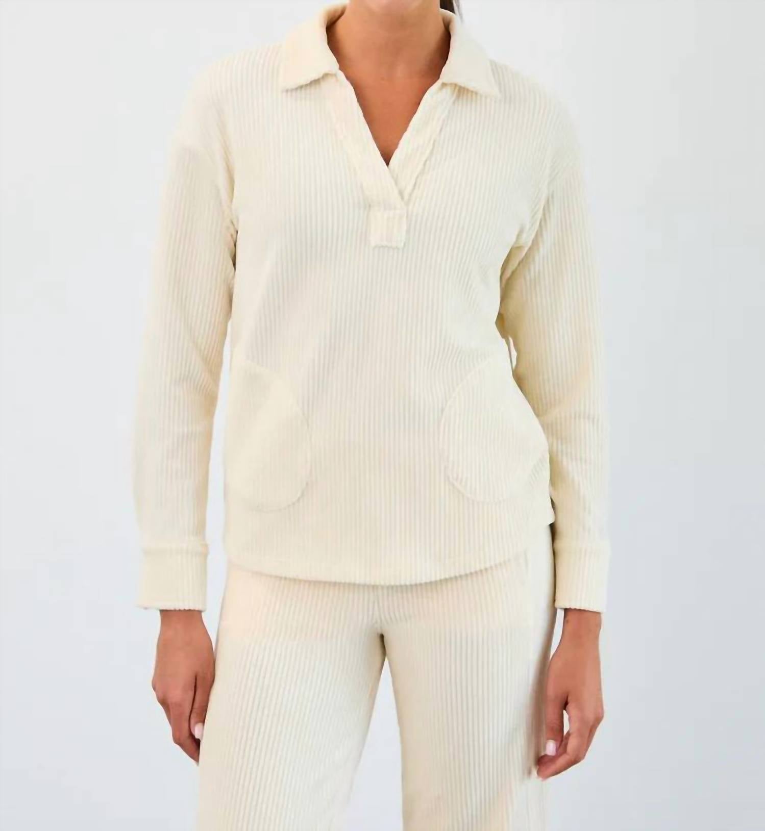 Fdj - Cora Corduroy Popover Top