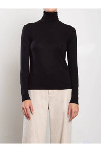 Pharaoh Shiloh Turtleneck Top in black - women's long sleeve top