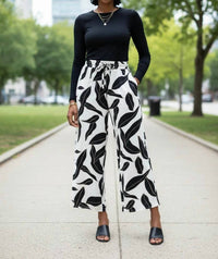She + Sky - Printed Pocket Pants
