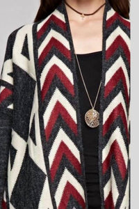 Geegee - Long Geometric Cardigan