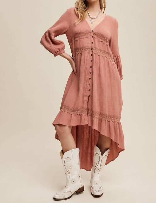Listicle - Brenen Boho High-Low Dress