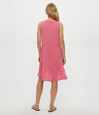 Michael Stars Daisy Gauze Midi Dress in drangonfruit - women's dress - alternate view