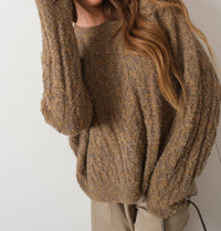 Pretty Garbage - Boucle Cable Knit Sweater