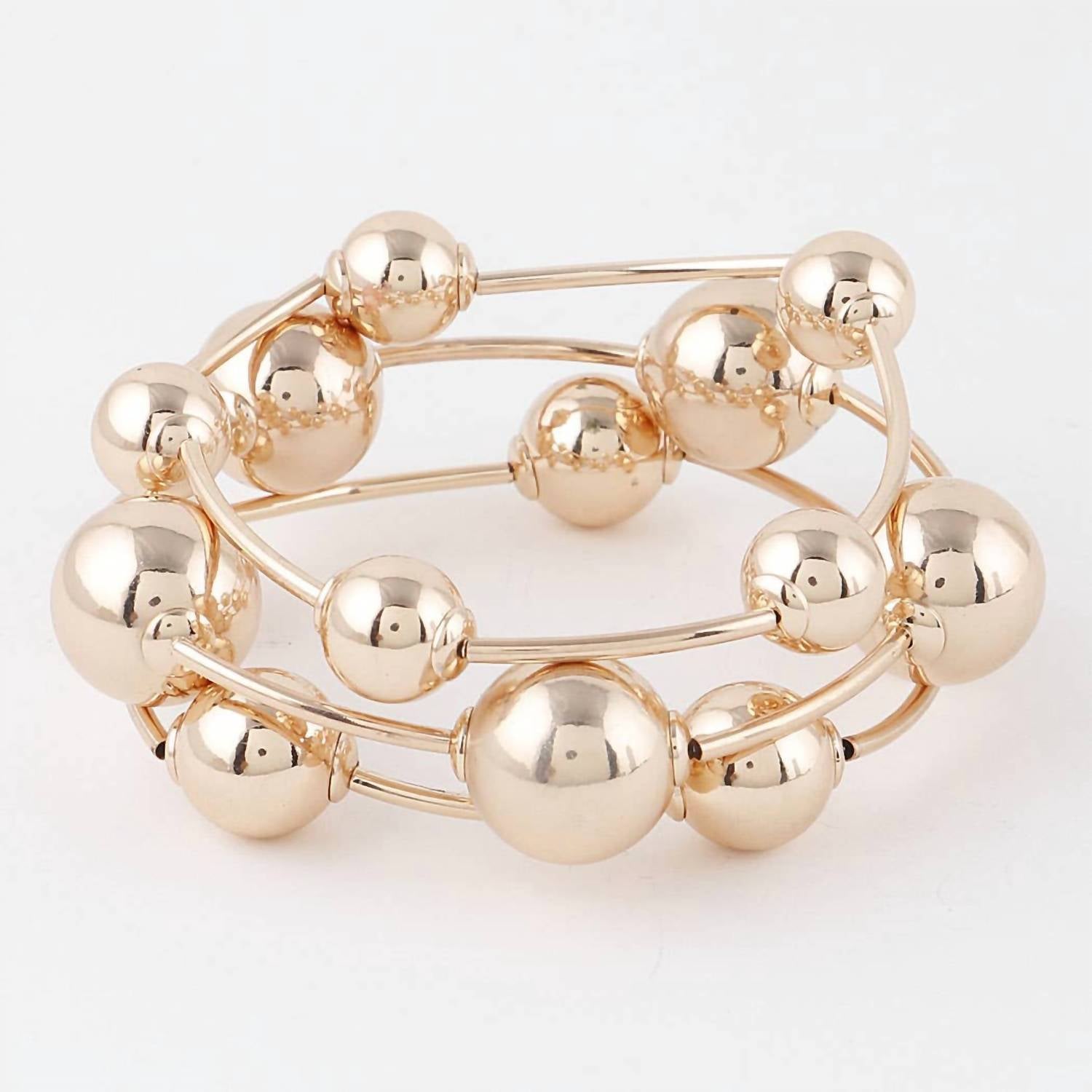 3Am By H&D Accessories - Women's Triple Beaded Bracelet