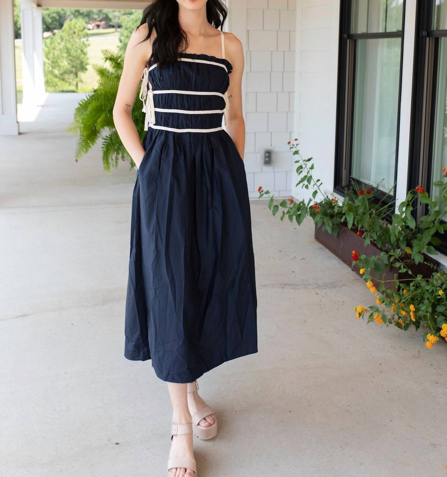 Sofie the Label Sunny Days Poplin Dress in blue - women's dress