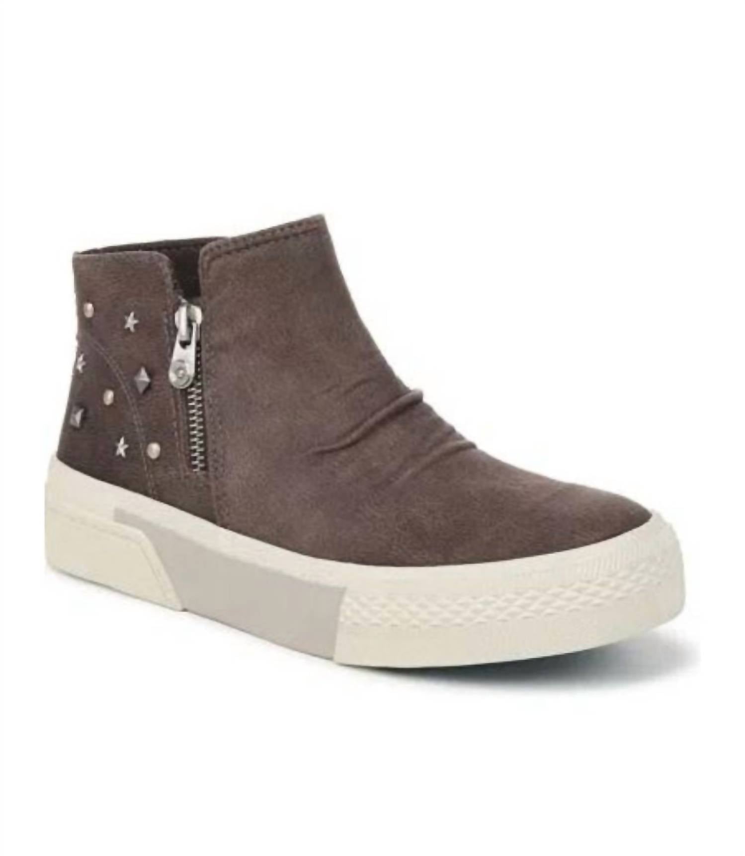 BLOWFISH Women's Wave Zip Shoe in charcoal - women's sneaker