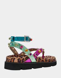 Betsey Johnson Women's Conley Metallic Sandal in multi - women's sandal - alternate view