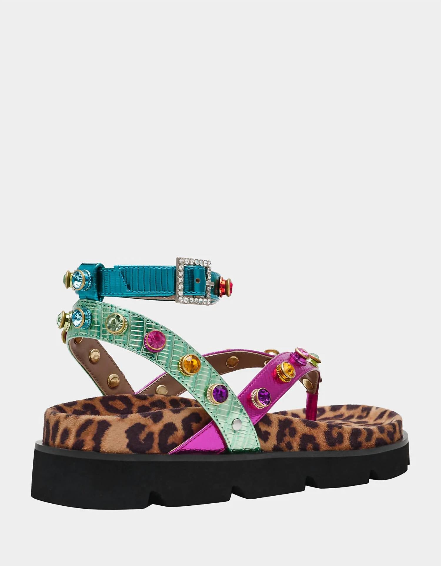 Betsey Johnson Women's Conley Metallic Sandal in multi - women's sandal - alternate view