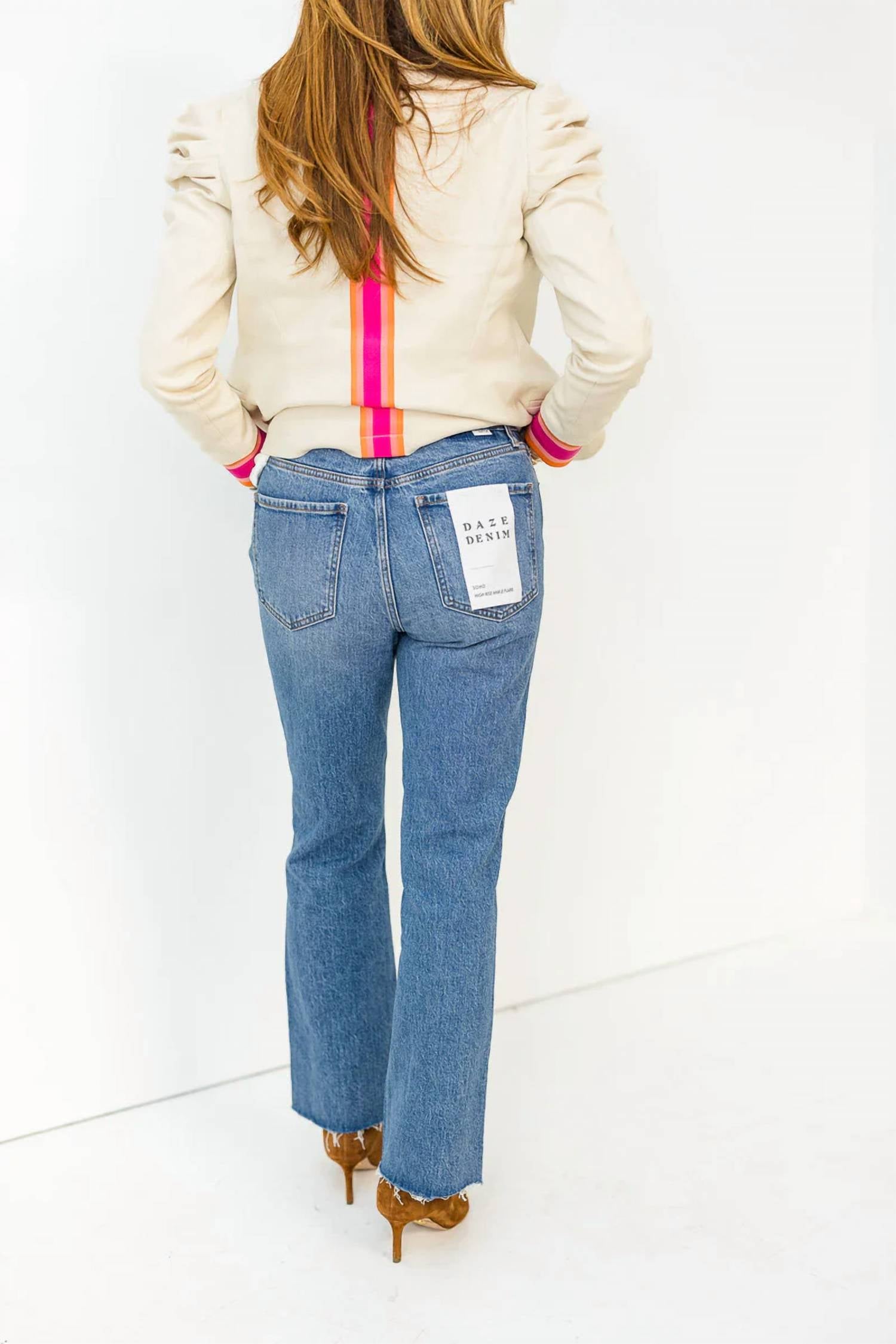 Daze - Soho Rawcut High Rise Ankle Flare Jeans