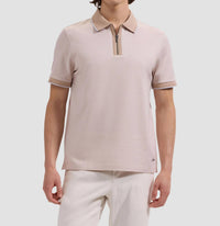 Bugatchi Uomo - Short Sleeve Quarter Zip Polo