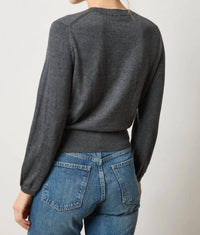 Lilla P - Shirred Sleeve Crewneck Sweater