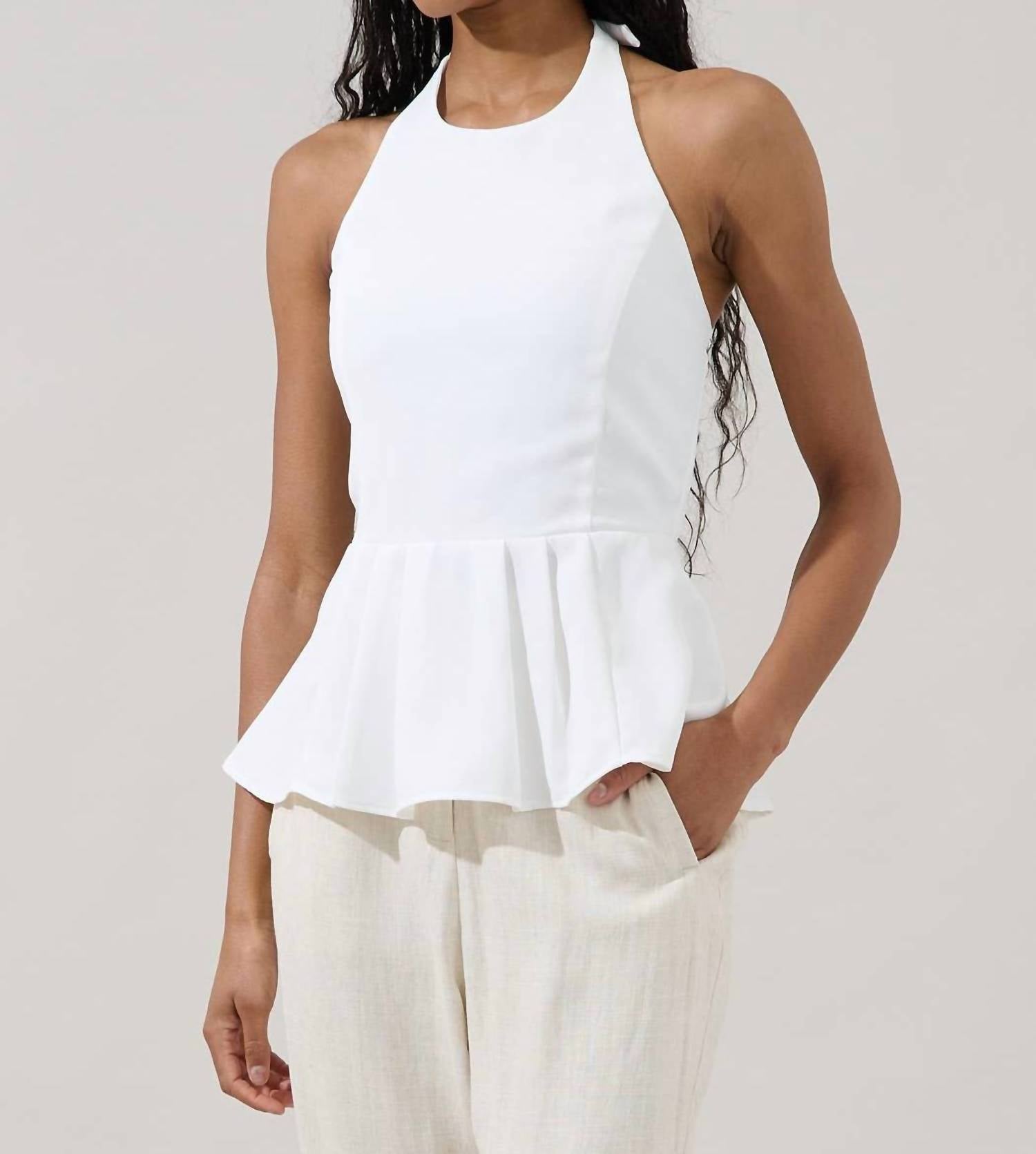 Sugarlips - Karmina Peplum Halter Top