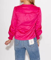 Ivy Jane - Hattie Long Sleeve Suede Top