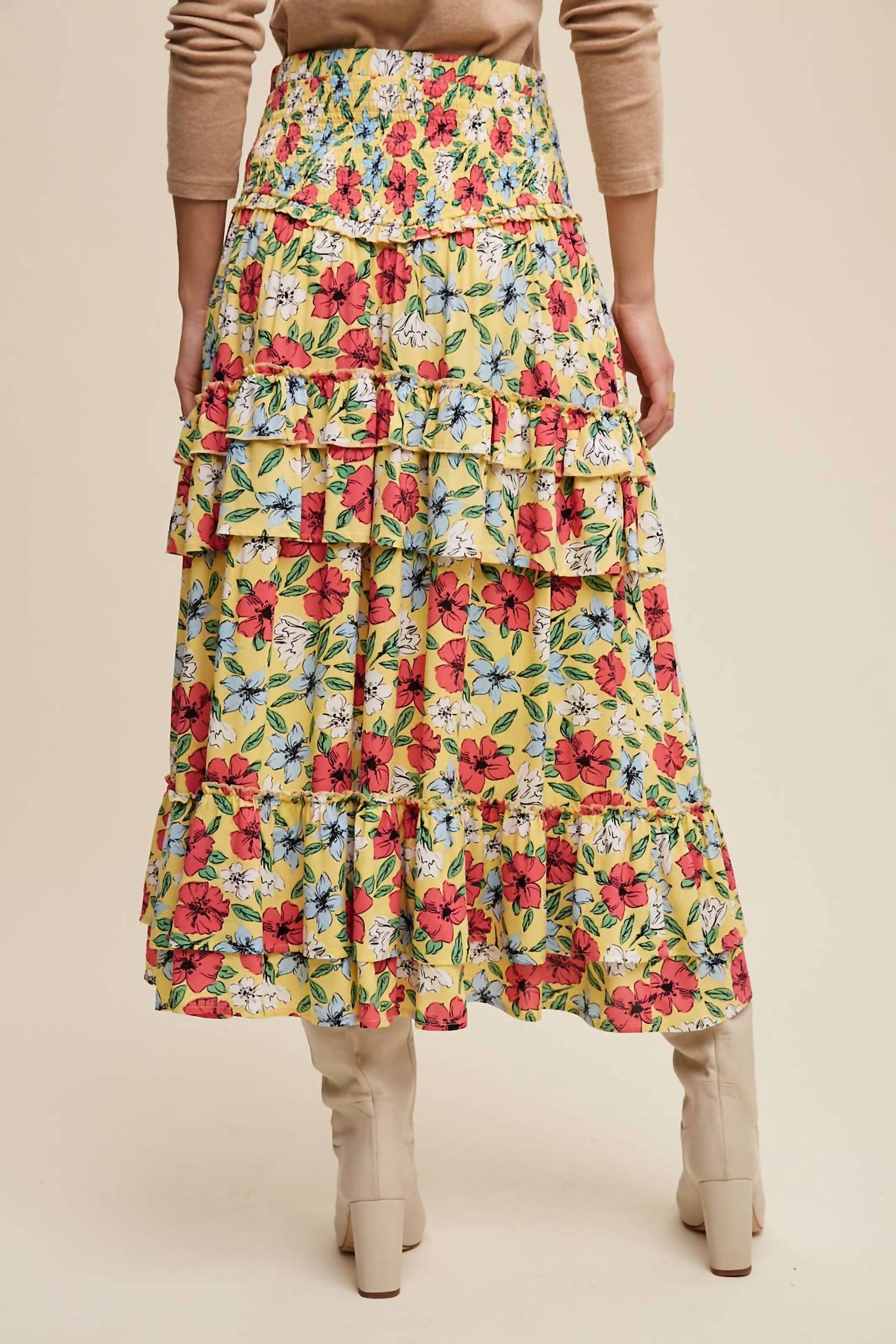 Listicle - Floral Convertible Dress Maxi Skirt