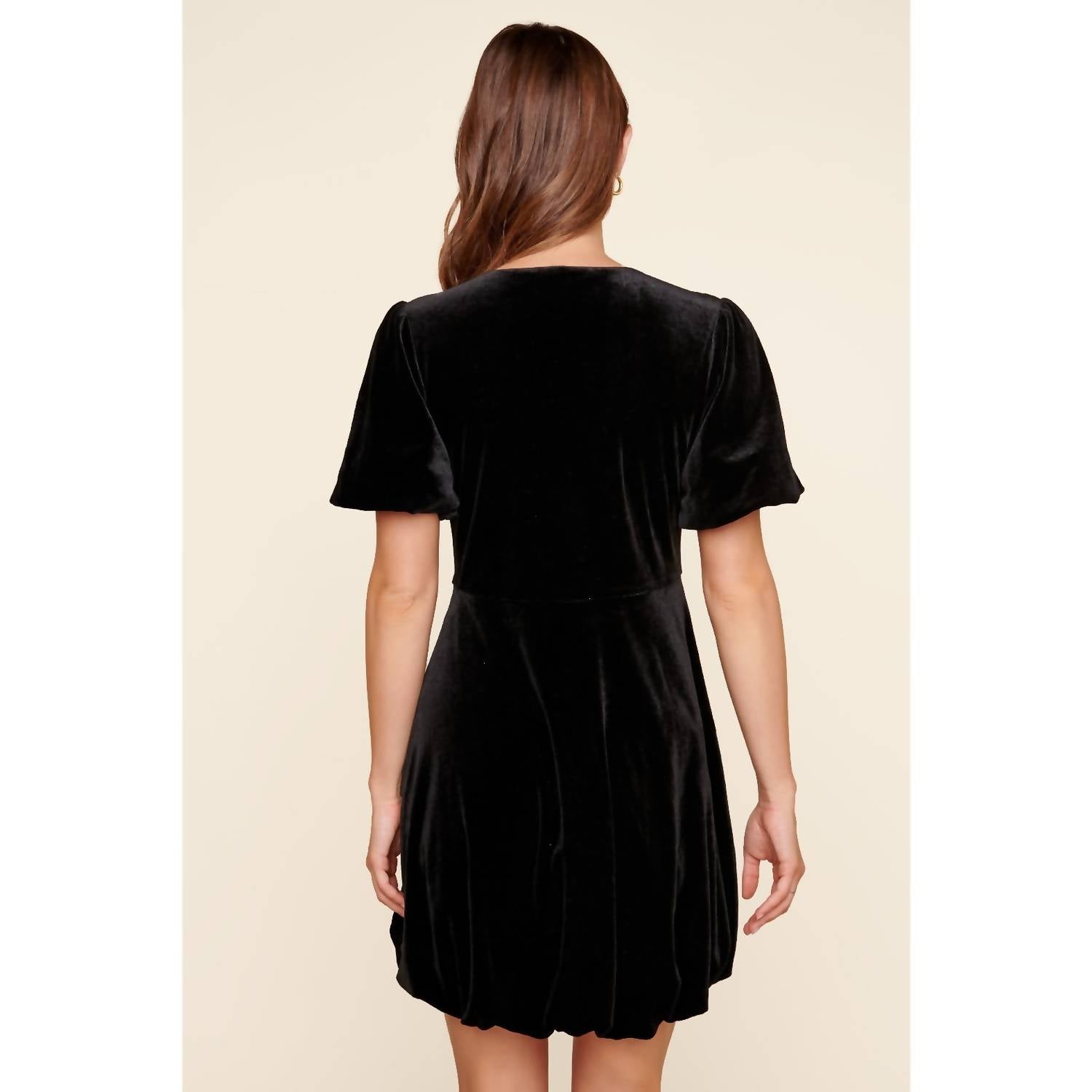 Sugarlips - Dakota Velvet Volume Hem Mini Dress