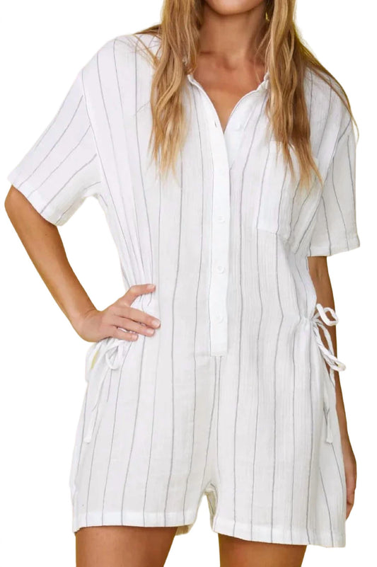 Pinstripe Gauze Romper