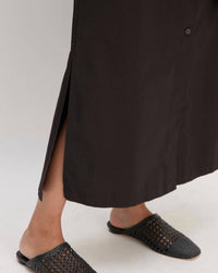Everlane Supima Short Sleeve Shirt Dress in black - women's dress - view 5
