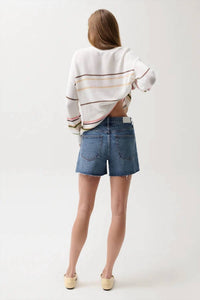 Pistola - Kennedy Relaxed Mid Rise Cut Off Jeans