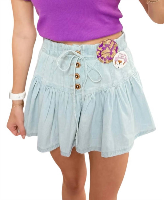 Veveret - Tied To You Denim Skirt