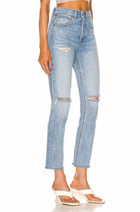 Grlfrnd - Karolina High Rise Straight Crop Jean