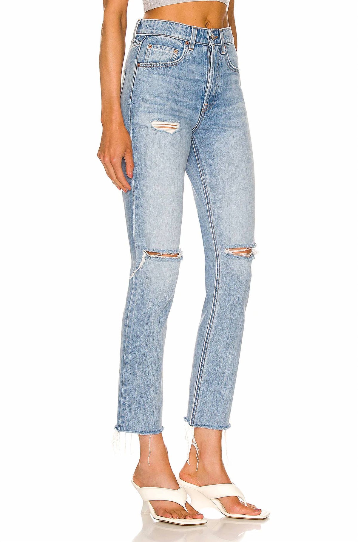 Grlfrnd - Karolina High Rise Straight Crop Jean
