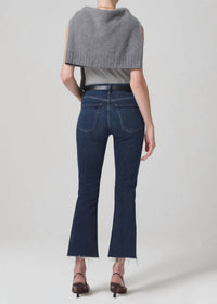 Citizens of Humanity Isola Mid Rise Cropped Boot Jean in baltic - women's jeans - view 4