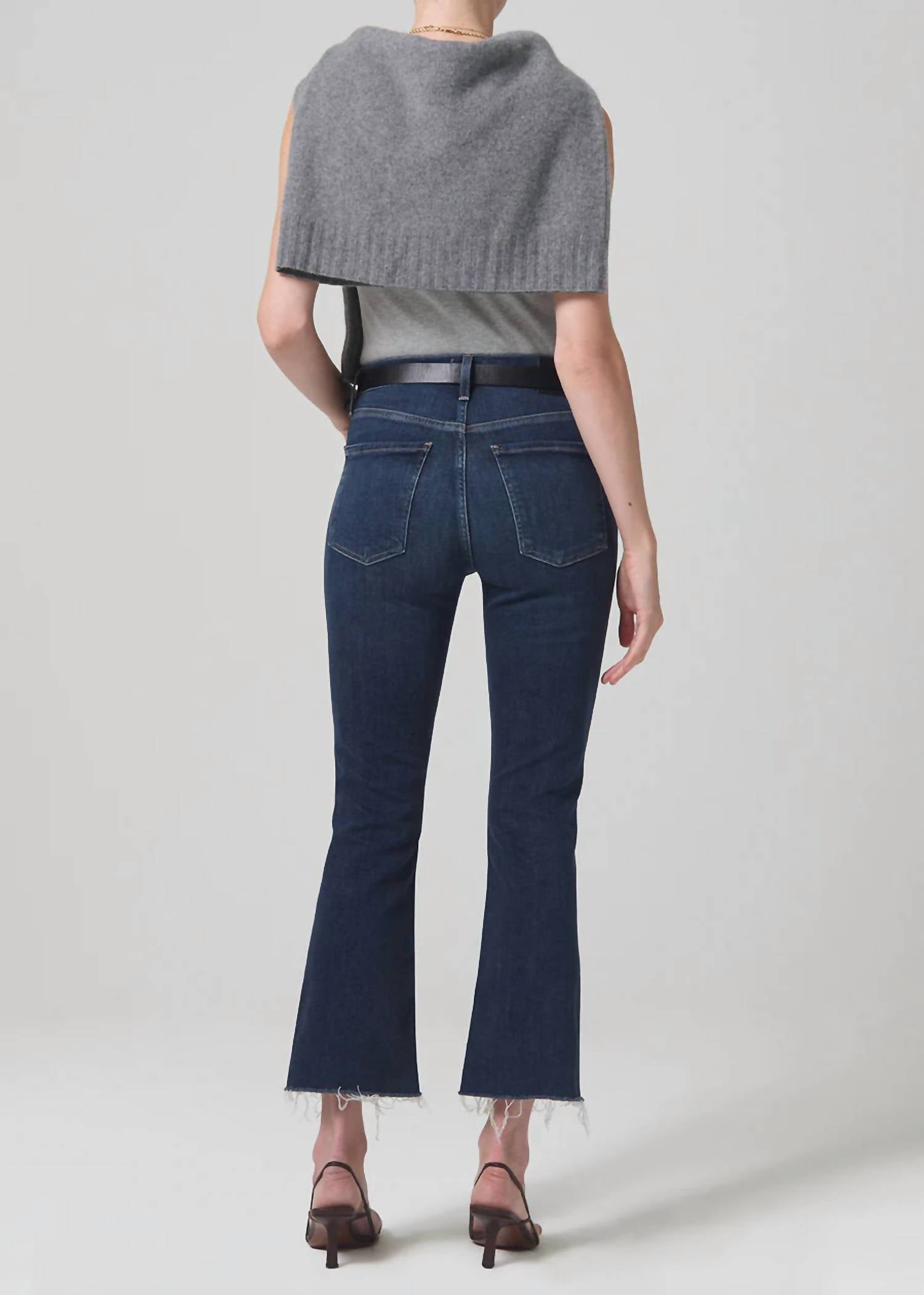 Citizens of Humanity Isola Mid Rise Cropped Boot Jean in baltic - women's jeans - view 4