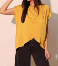 Tyche - Washed Poly Silk Tulip Tunic Top