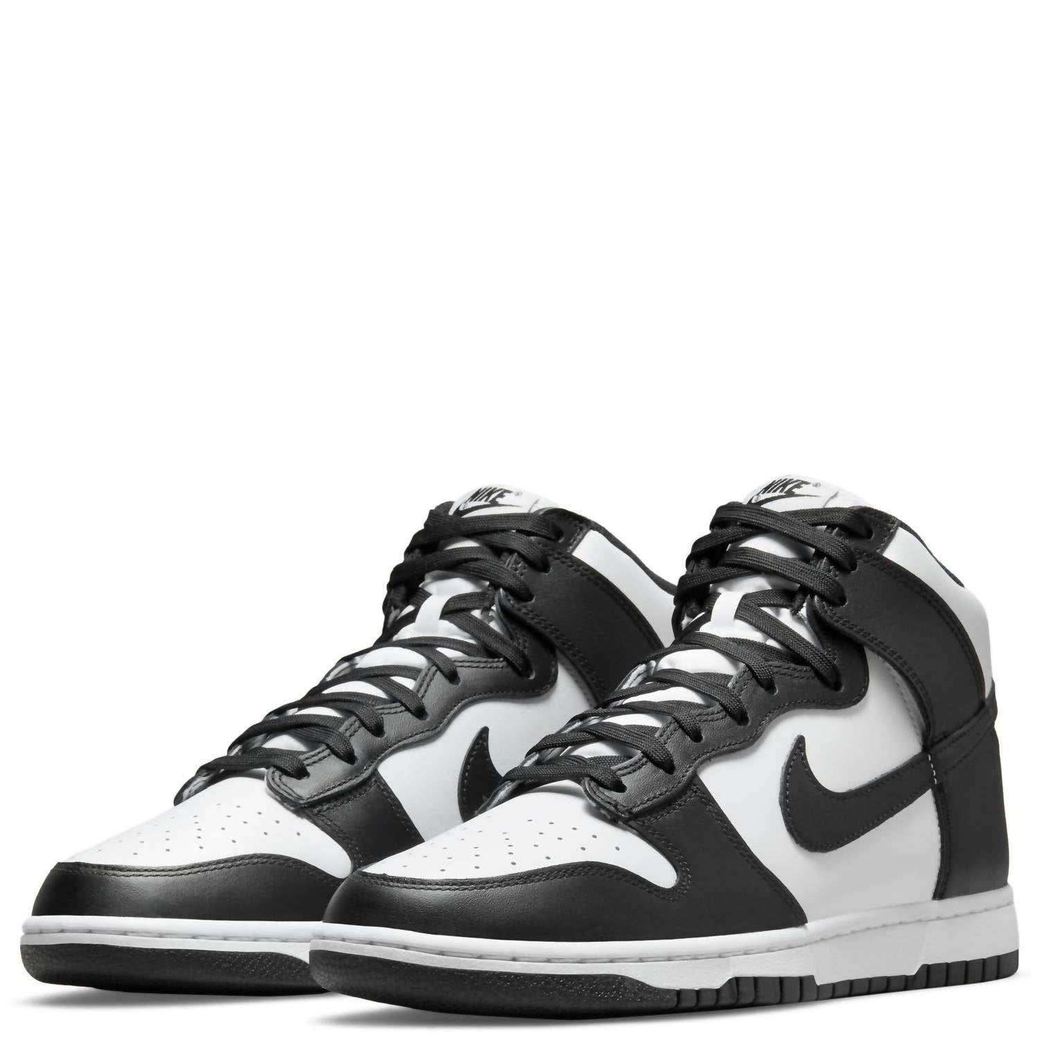 NIKE Men's Dunk High Retro Sneakers in black white - men's sneaker - detail view