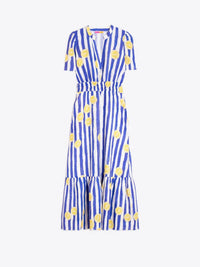 Vilagallo - Susie Lemon Striped Maxi Dress