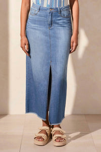 TRIBAL Full Length Denim Skirt in coastline - women's skirt - view 4