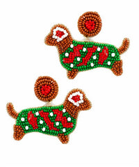 Viola - Women's Holiday Beaded Dog Earring