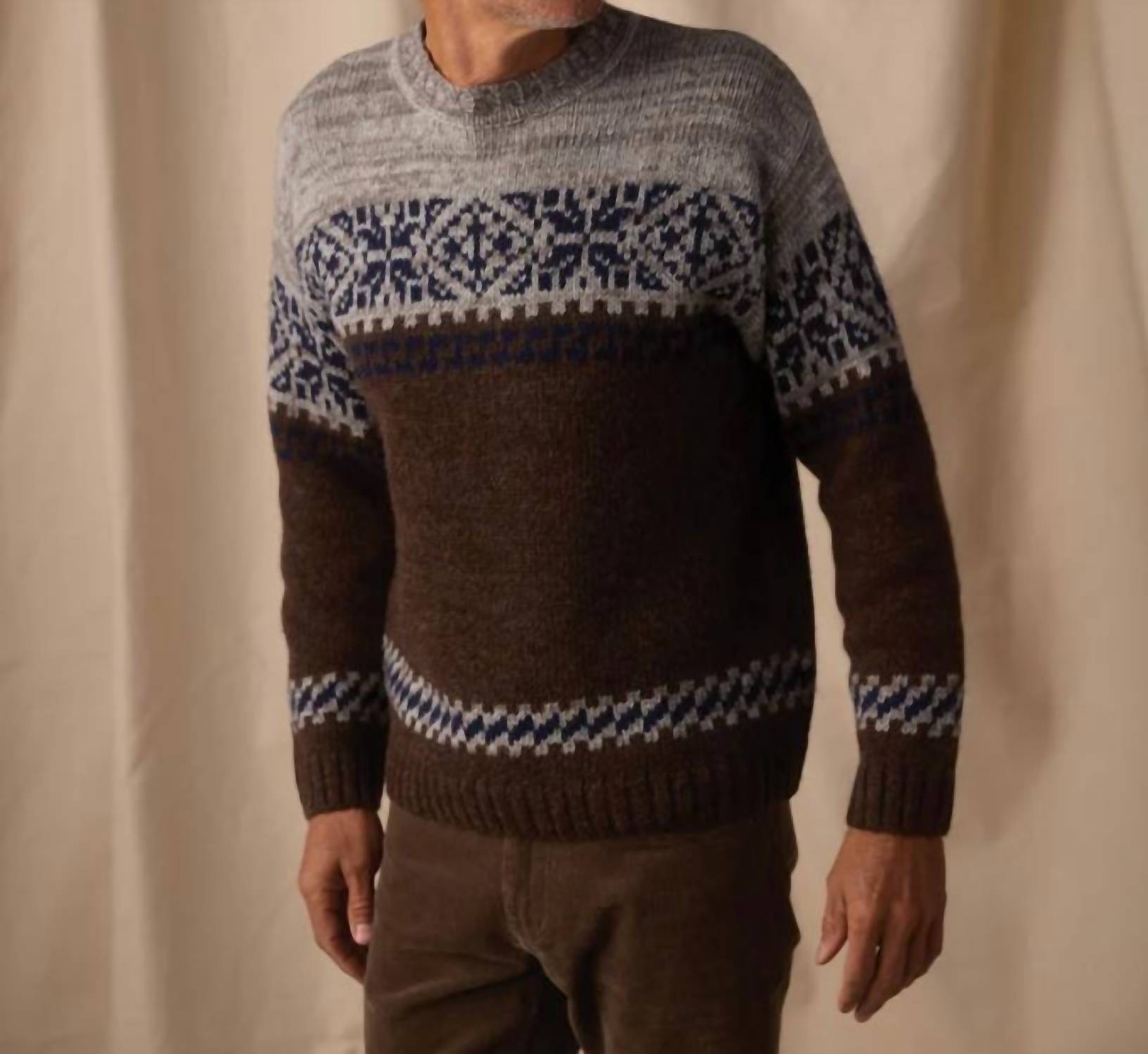 The Normal Brand - Men's Fair Isle Crew Sweater