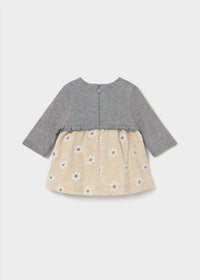 Mayoral - Girls Newborn Knit Dress With Cardigan