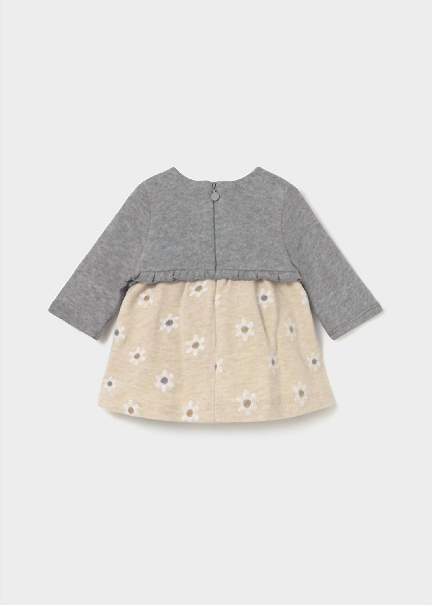 Mayoral - Girls Newborn Knit Dress With Cardigan