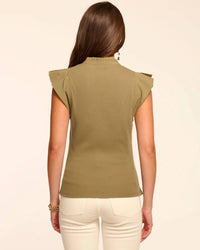 Ramy Brook - Monroe Cotton Flutter Sleeve Top