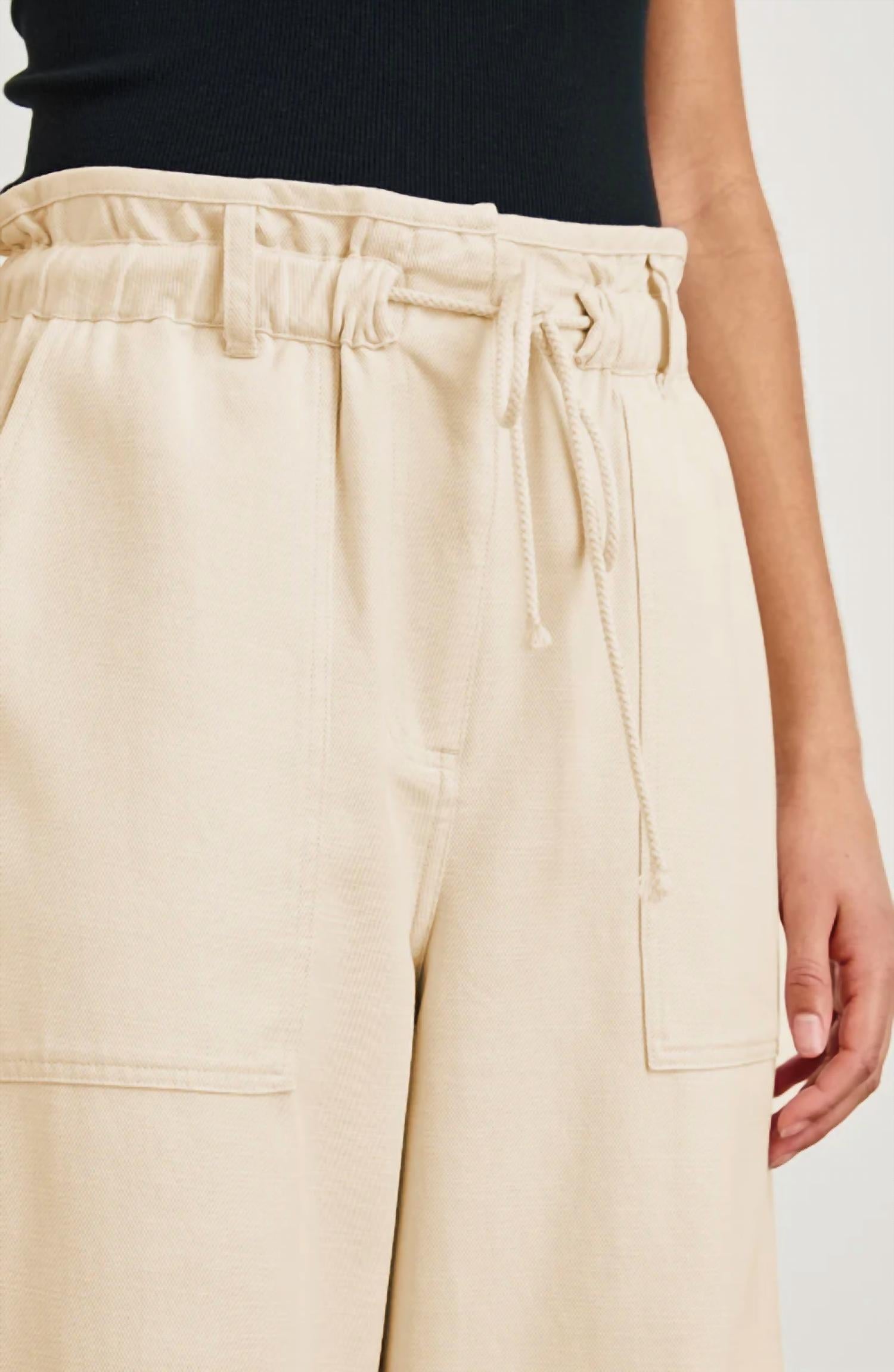 Rails Ryan Drawstring Pants in ecru - women's pants - alternate view