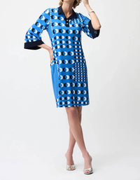 Joseph Ribkoff - Polka Dot 3/4 Sleeve Shirt Dress